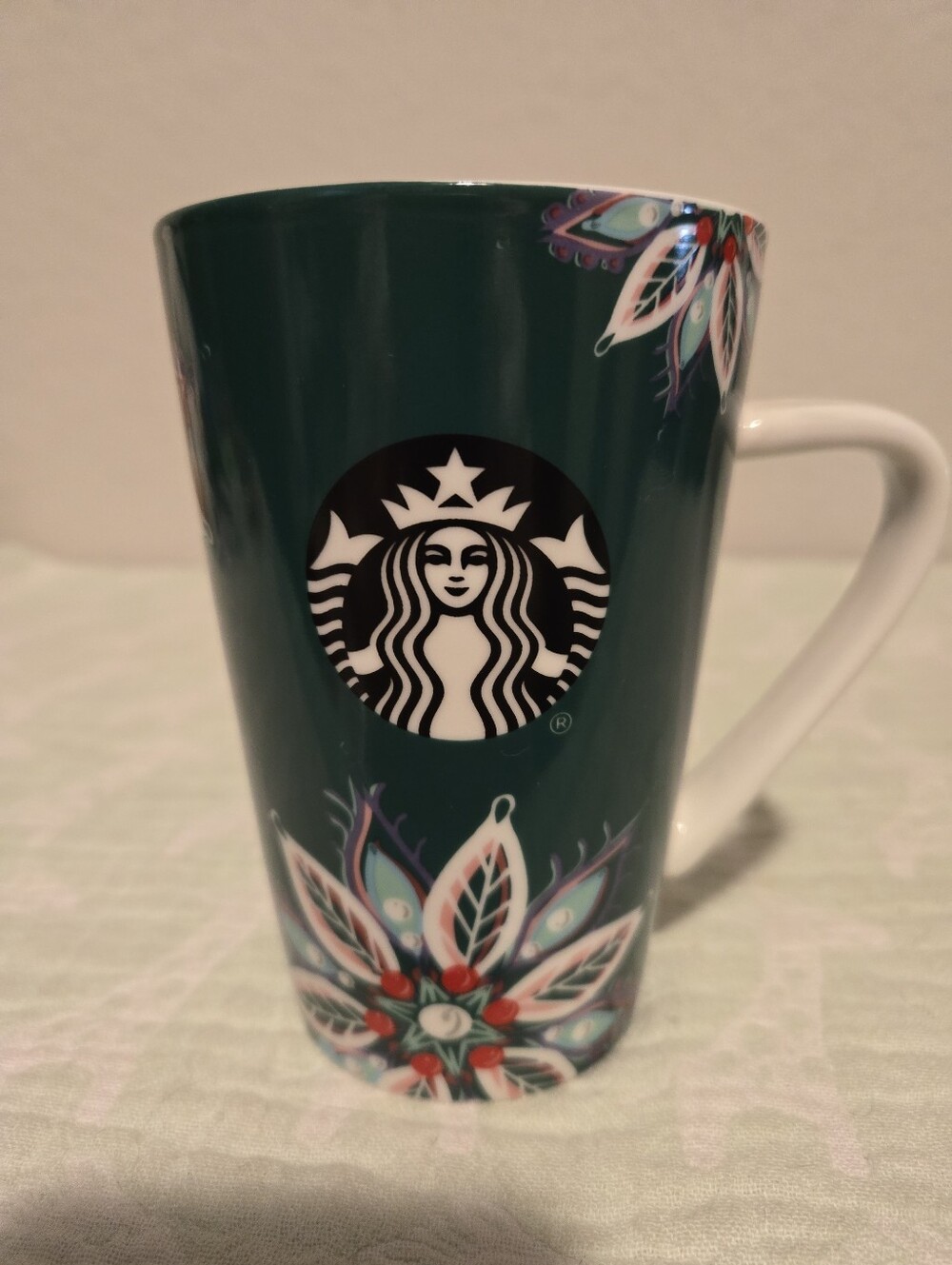 Starbucks 2020 Holiday Tall Ceramic Coffee Mug.
